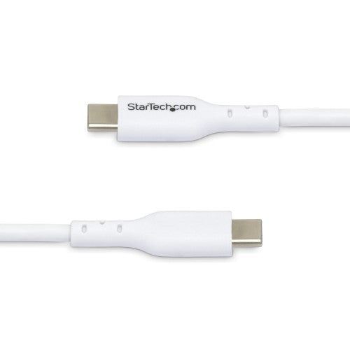 StarTech.com 10ft (3m) USB-C Charging Cable, Charge & Sync, 60W (3A) PD, USB 2.0 Laptop Charger Cable, TPE Jacket - White USB C Charging Cord