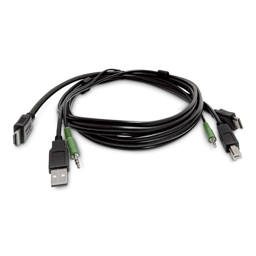 StarTech.com 10ft (3m) HDMI KVM Cable, USB 2.0, 3.5mm Audio, Universally Compatible Combo Cable for KVM Switches