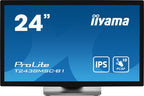 iiyama ProLite 23.8” 10pt Optical Bonded PCAP touchscreen monitor with IPS panel technology, edge-to-edge glass design, anti-fingerprint coating and metal housing