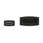 Tripp Lite U444-06N-DP8B USB-C to DisplayPort Active Adapter Cable with Equalizer (M/F), UHD 8K, HDR, DP 1.4, Black, 6 in. (15.2 cm)