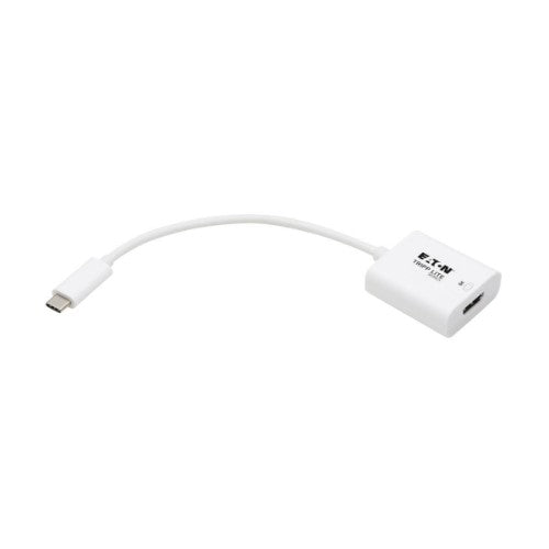 Tripp Lite U444-06N-HD8KW USB-C to HDMI Adapter (M/F) - 8K, HDR, 4:4:4, HDCP 2.3, White