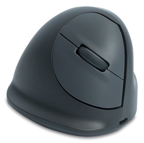 R-Go Tools Vertical mouse R-Go HE Basic, ergonomic mouse, medium (hand size ≥ 185 mm), right-handed, Bluetooth, grey
