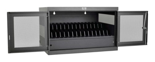 Tripp Lite 16-Device USB Charging Station Cabinet with Sync for iPad and Android Tablets, Wall-Mount and Cart Options, 230V, BS1363 to C13 Plug, Black