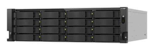 QNAP 3U 16-bay 3.5 SATA HDD NAS AMD Ryzen 7000 series 8C16T (boost up to 5.3 GHz) 32GB DDR5 non-ECC RAM (max. 128GB total) 2x M.2 2280 PCIe Gen5 x2 slots for SSD cache 2x 10GBASE-T + 2x 2.5 GbE RJ45 3 x PCIe Gen 4 expansion slots 2 x 550W redundant power