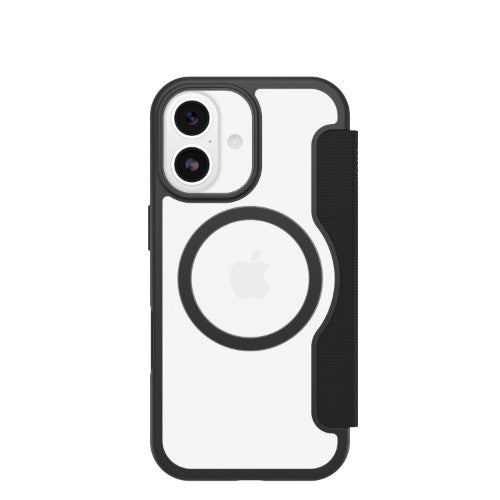OtterBox React Folio MagSafe Series for Apple iPhone 17, Black Crystal, transparent/black