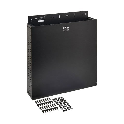 Tripp Lite SRWO2UBRKT SmartRack 2U Low-Profile Vertical-Mount Vented Wall-Mount Mini Rack Enclosure, Black