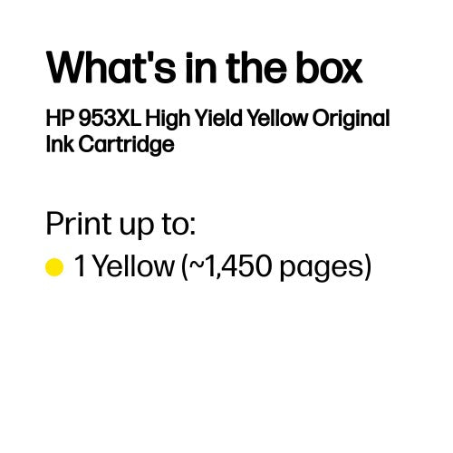 HP F6U18AE/953XL Ink cartridge yellow high-capacity, 1.45K pages 18ml for HP OfficeJet Pro 7700/8210/8710