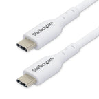StarTech.com 10ft (3m) USB-C Charging Cable, Charge & Sync, 60W (3A) PD, USB 2.0 Laptop Charger Cable, TPE Jacket - White USB C Charging Cord
