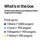 HP 6ZC70AE/963 Ink cartridge multi pack Bk,C,M,Y 24,09ml + 3x10,7ml Pack=4 for HP OJ Pro 9010/e/9020/9020 e
