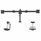 StarTech.com Desk Mount Triple Monitor Arm - Ergonomic VESA 3 Monitor Mount up to 27" (17.6lb/8kg) - Articulating & Height Adjustable Pole Mount - Tilt/Swivel/Rotate LCD/LED Screen - Desk Clamp/Grommet