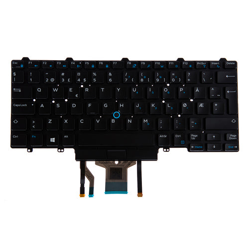 Origin Storage KBD Latitude E7450 Norwegian Layout 83 Keys Backlit Dual Poin
