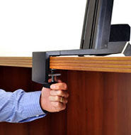 Ergotron WorkFit-S, Single LD with Worksurface+ Black Flat panel Multimedia stand