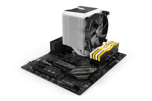 be quiet! Shadow Rock 3 White CPU Cooler, Single 120mm PWM Fan, For Intel Socket: 1700/1200 / 2066 / 1150 / 1151 / 1155 / 2011(-3) Square ILM, For AMD Socket: AM4 / AM3(+), 190W TDP, 163mm Height