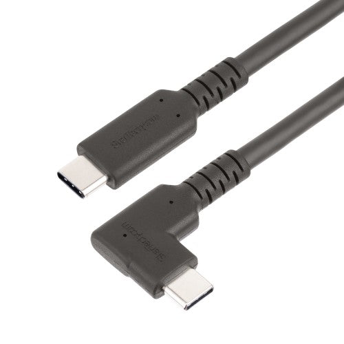 StarTech.com 3ft (1m) USB-C Cable, Right-Angled, USB 10Gbps, 100W (5A) Power Delivery, 8K 60Hz / 4K 144Hz DP Alt Mode, Rugged USB C Cord - Thunderbolt Compatible