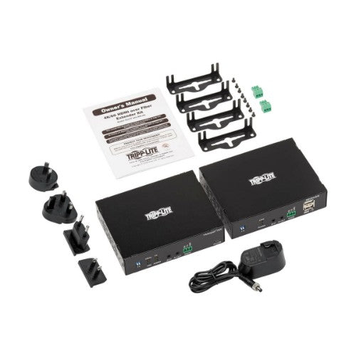 Tripp Lite B127F-1A1-MM-HH HDMI over Fiber Extender Kit, Transmitter/Receiver, 4K 60 Hz, 4:4:4, RS-232, IR, Multimode LC, 985 ft. (300 m), TAA