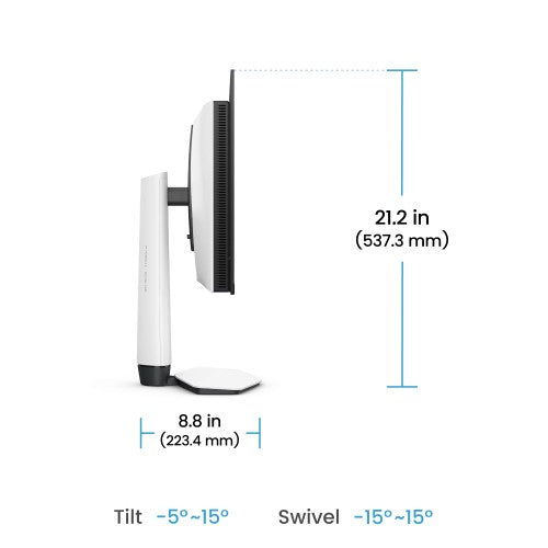 BenQ EX271UZ computer monitor 67.3 cm (26.5") 3840 x 2160 pixels 4K Ultra HD OLED Black, White