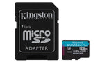 Kingston Technology 128GB microSDXC Canvas Go Plus Gen4 200MB/s A2 U3 V30 Card + Adapter