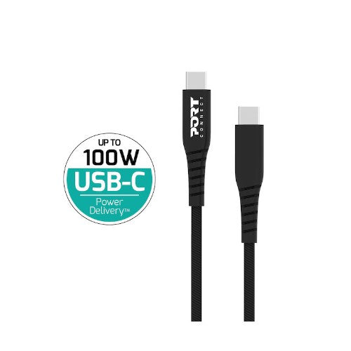 Port Designs 900067 USB cable USB 2.0 2 m USB C Black