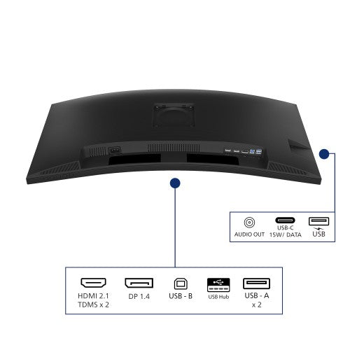 Philips 34B2N3500C/00 computer monitor 86.4 cm (34") 3440 x 1440 pixels Wide Quad HD LCD Black