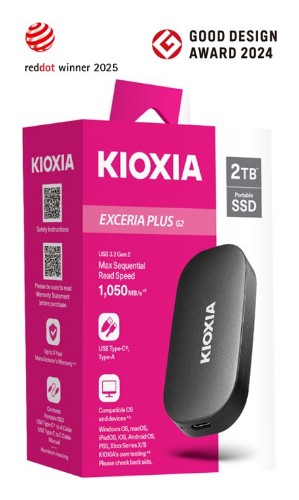 Kioxia Exceria Plus G2 2 TB USB Type-C 3.2 Gen 2 (3.1 Gen 2) Black