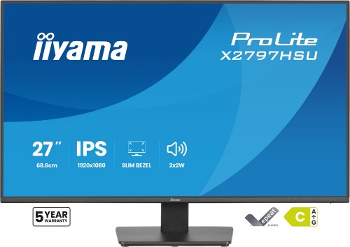 iiyama ProLite X2797HSU-B1 computer monitor 68.6 cm (27") 1920 x 1080 pixels Full HD LED Black