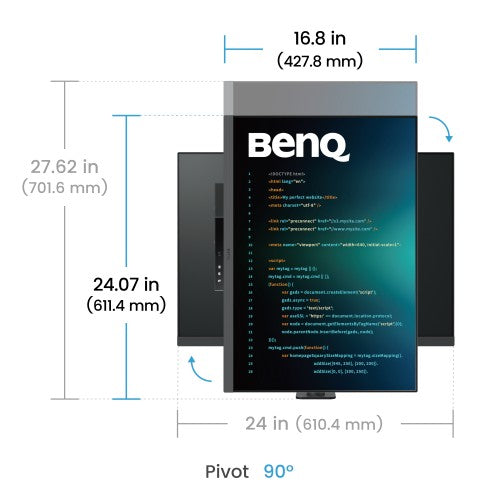 BenQ RD280UA computer monitor 71.6 cm (28.2") 3840 x 2560 pixels 4K Ultra HD Black