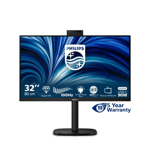 Philips 3000 series 32B2U3601H/00 computer monitor 80 cm (31.5") 2560 x 1440 pixels Quad HD LCD Black