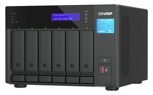 QNAP TVS-H674T-I5-32G NAS/storage server Tower Intel® Core™ i5 i5-12400 32 GB DDR4 HDD QNAP QTS Black