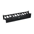 Tripp Lite SRCABLEDUCT2UHD SmartRack 2U High Capacity Horizontal Cable Manager - Finger duct with dual-hinge cover