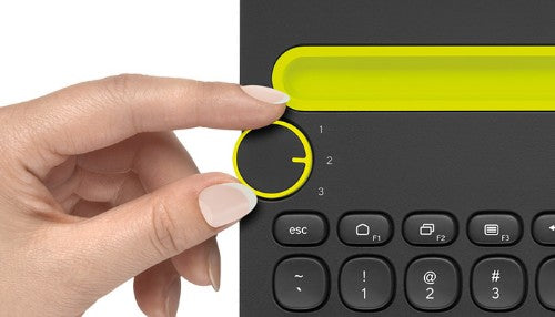 Logitech K480 QWERTZ Swedish Bluetooth Black, Green