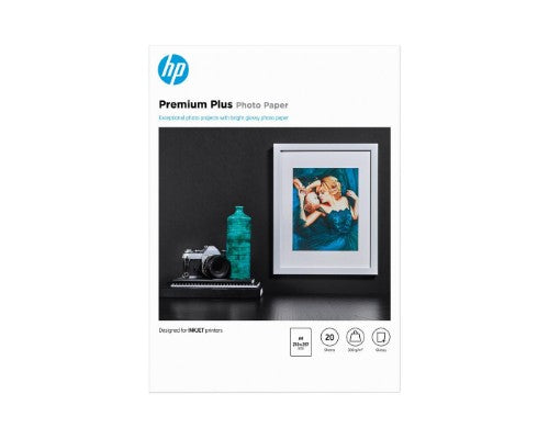 HP Premium Plus Glossy Photo Paper-20 sht/A4/210 x 297 mm