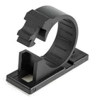 StarTech.com 100 Adhesive Cable Management Clips Black - Network/Ethernet/Office Desk/Computer Cord Organizer - Sticky Cable/Wire Holders - Nylon Self Adhesive Clamp UL/94V-2 Fire Rated - TAA