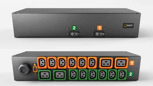 Vertiv G2XPR166-103PB4PS6-IP44 power distribution unit (PDU) 16 AC outlet(s) 2U Black