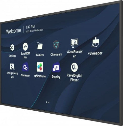 Viewsonic CDE9830 Signage Display 2.49 m (98") Wi-Fi 500 cd/m² 4K Ultra HD Black Built-in processor Android 11