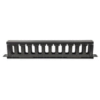 Intellinet 19" Cable Management Panel, 19" Rackmount Cable Manager, 1U, with Cover, Black