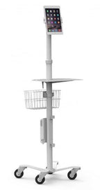 Compulocks Universal Tablet Cling Medical Rolling Kiosk White