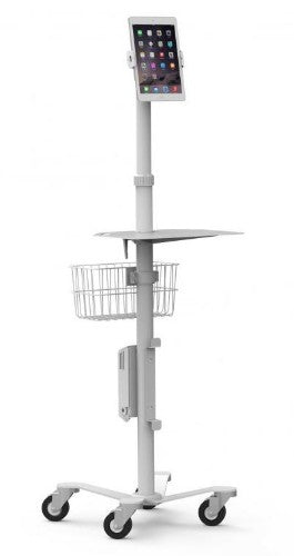Compulocks Universal Tablet Cling Medical Rolling Kiosk White