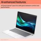 HP EliteBook G11 Intel Core Ultra 7 155H Laptop 35.6 cm (14") WUXGA 32 GB LPDDR5x-SDRAM 512 GB SSD Wi-Fi 6E (802.11ax) Windows 11 Pro AI PC Silver