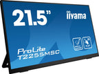 iiyama ProLite 21.5” Optical Bonded PCAP 10pt touchscreen monitor with IPS panel technology, edge-to-edge glass, anti-fingerprint coating, active stylus support (MPP 2.0) and a flexible stand