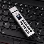 DataLocker Sentry K350 64 GB Encrypted USB Drive, FIPS 140-3 L3, AES 256-bit, MIL-STD-810G, Display with Keypad, USB A Connector compatible with 3.2 Gen 1 & USB 2.0