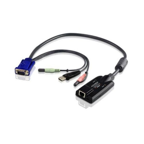 ATEN USB - VGA to Cat5e/6 KVM Adapter Cable (CPU Module), with Audio & Virtual Media Support