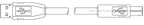 Zebra 105850-028 USB cable USB 2.0 1.8 m USB A USB B