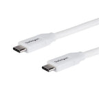 StarTech.com 6.6ft (2m) USB-C Fast Charging Cable, Charge & Sync, 100W (5A) PD, USB 2.0, USB-IF Certified - White USB C Charging Cord