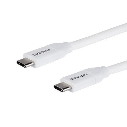 StarTech.com 6.6ft (2m) USB-C Fast Charging Cable, Charge & Sync, 100W (5A) PD, USB 2.0, USB-IF Certified - White USB C Charging Cord