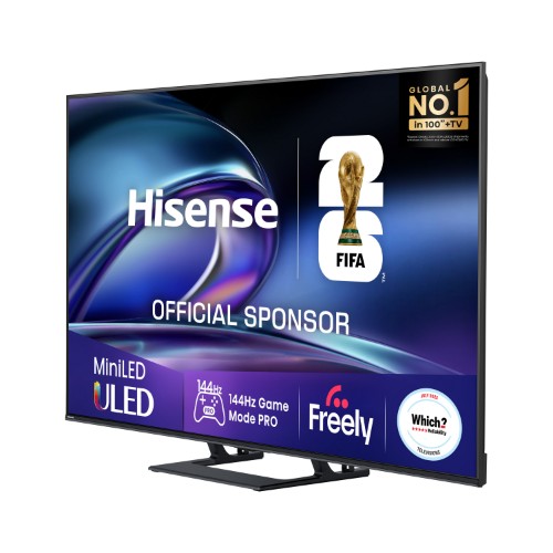 Hisense 55" E8QTUK MiniLED 144Hz Smart AI TV with Freely
