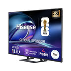 Hisense 55" E8QTUK MiniLED 144Hz Smart AI TV with Freely