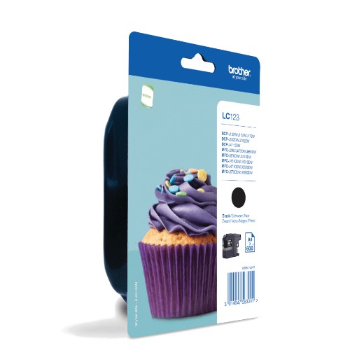 Brother LC-123BKBP Ink cartridge black Blister, 600 pages 9ml for Brother DCP-J 132/MFC-J 4510/MFC-J 6920