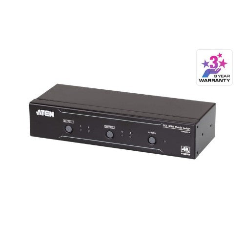 ATEN VM0202H KVM switch Rack mounting Black