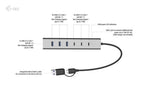 i-tec USB-C/USB-A Charging Metal HUB 7 port (3x USB-C, 4x USB-A)