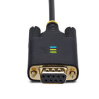 StarTech.com 10ft (3m) USB to Null Modem Serial Adapter Cable, Interchangeable DB9 Screws/Nuts, COM Retention, USB-A to RS232, FTDI, Level-4 ESD Protection, Windows/macOS/ChromeOS/Linux - Rugged TPE Construction